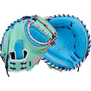 imageWilson Fall 2025 A2K Baseball GlovesSeafoamSky BluePink