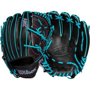imageWilson Spring 2025 A2K Baseball GlovesBlackTealFlamingo