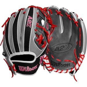 imageWilson Spring 2025 A2K Baseball GlovesGreyBlackFlamingo