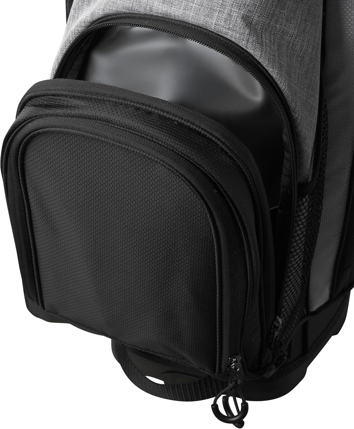 Wilson Feather Sacca Da Golf – Nero/Grigio/Rosso, Top A 5 Vie, 5 Tasche, Cinghie Autobilancianti