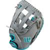 imageWilson 2024 A500 Siren 32 Youth Fastpitch Softball Catchers Mitt  Right Hand Throw GreyTealWhite32