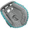 imageWilson 2024 A500 Siren 32 Youth Fastpitch Softball Catchers Mitt  Right Hand Throw GreyTealWhite32