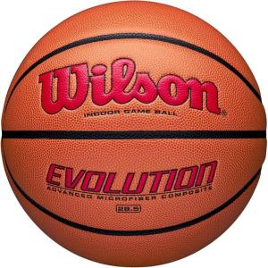 imageWILSON Evolution Indoor Game Basketballs  Size 5 Size 6 and Size 7ScarletBrown