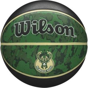 imageWILSON NBA Team Tiedye Basketballs  Size 7295quotMilwaukee Bucks