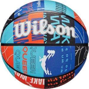 imageWILSON WNBA Heir Series Basketballs  Womens Official Size 6285quotDNA  BlueOrange