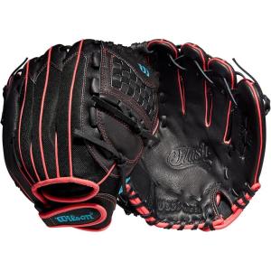 imageWilson 2022 A440 Flash 115quot Fastpitch Infield Glove  Left Hand Throw BlackPinkTropical Blue