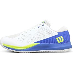 imageWILSON Mens Rush Pro Ace Tennis ShoesWhiteAmparo BlueSafety Yellow