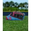 imageWilson 2026 A1000 Baseball GlovesBlackCool BlueFlamingo Pink