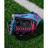 imageWilson 2026 A1000 Baseball GlovesBlackCool BlueFlamingo Pink