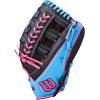 imageWilson 2026 A1000 Baseball GlovesBlackCool BlueFlamingo Pink