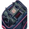 imageWilson Spring 2025 A2000 Baseball GlovesNavyFlamingoNeon Green