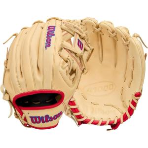 imageWilson 2026 A1000 Baseball GlovesBlondeRedRoyal
