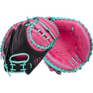 imageWilson 2026 A1000 Baseball GlovesFlamingo PinkSeafoamBlack