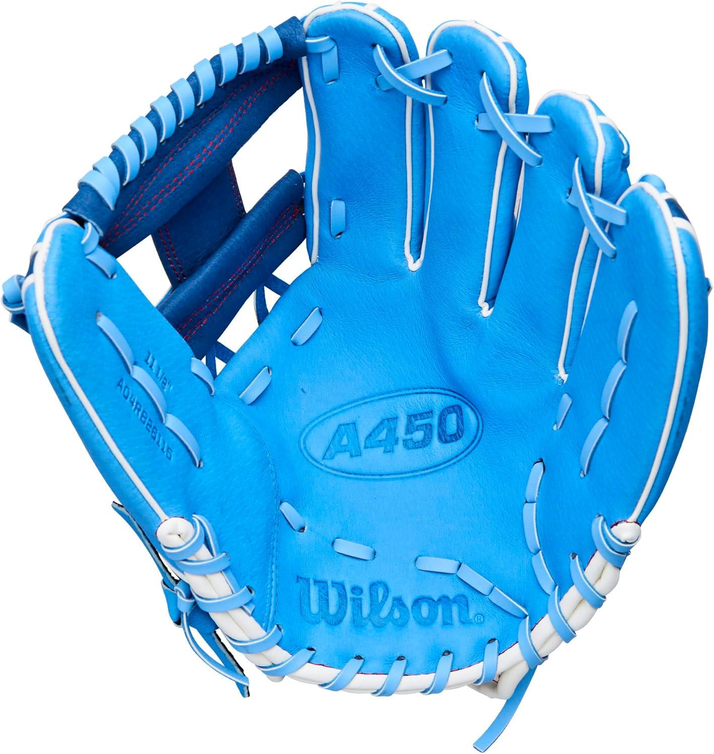 imageWilson 2026 A450 Baseball GlovesCool BlueRoyal BlueWhite