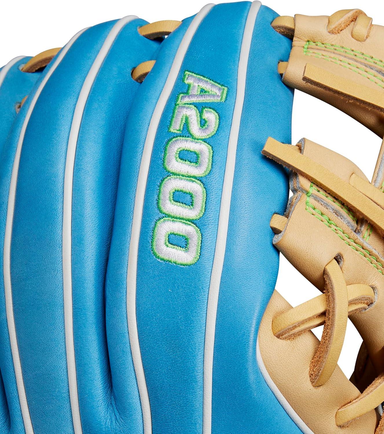 imageWilson Winter 2024 A2000 Baseball GlovesSky BlueBlonde