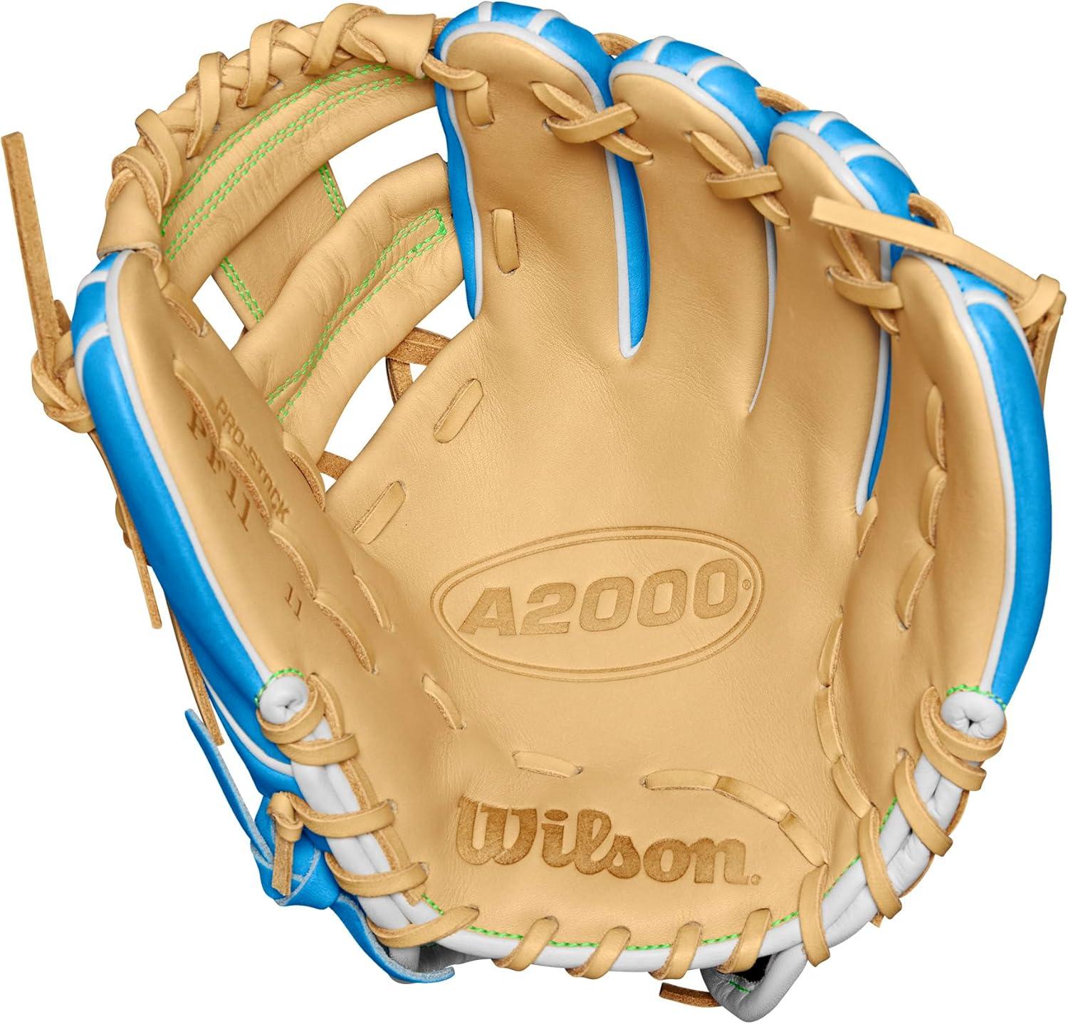 imageWilson Winter 2024 A2000 Baseball GlovesSky BlueBlonde