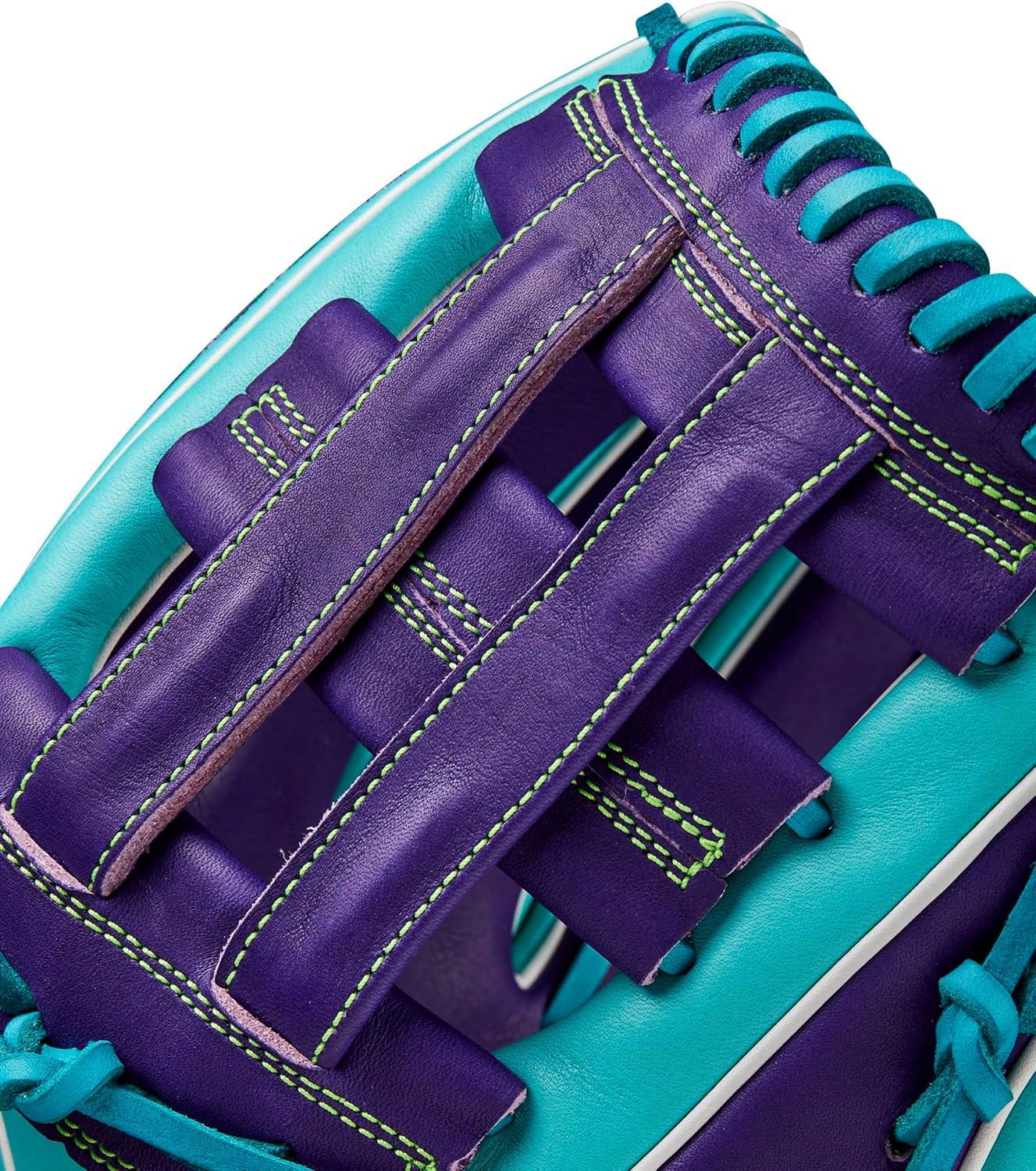 imageWilson Winter 2024 A2000 Baseball GlovesTealPurpleGreen