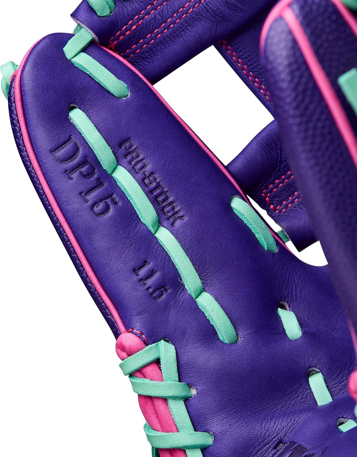 imageWilson Winter 2025 A2000 Baseball GlovesPurpleSeafoamFlamingo