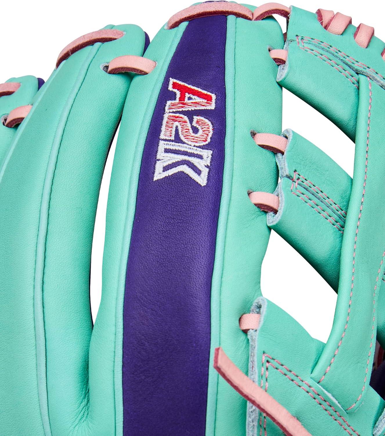 imageWilson Winter 2025 A2K Baseball GlovesSeafoamPurplePink