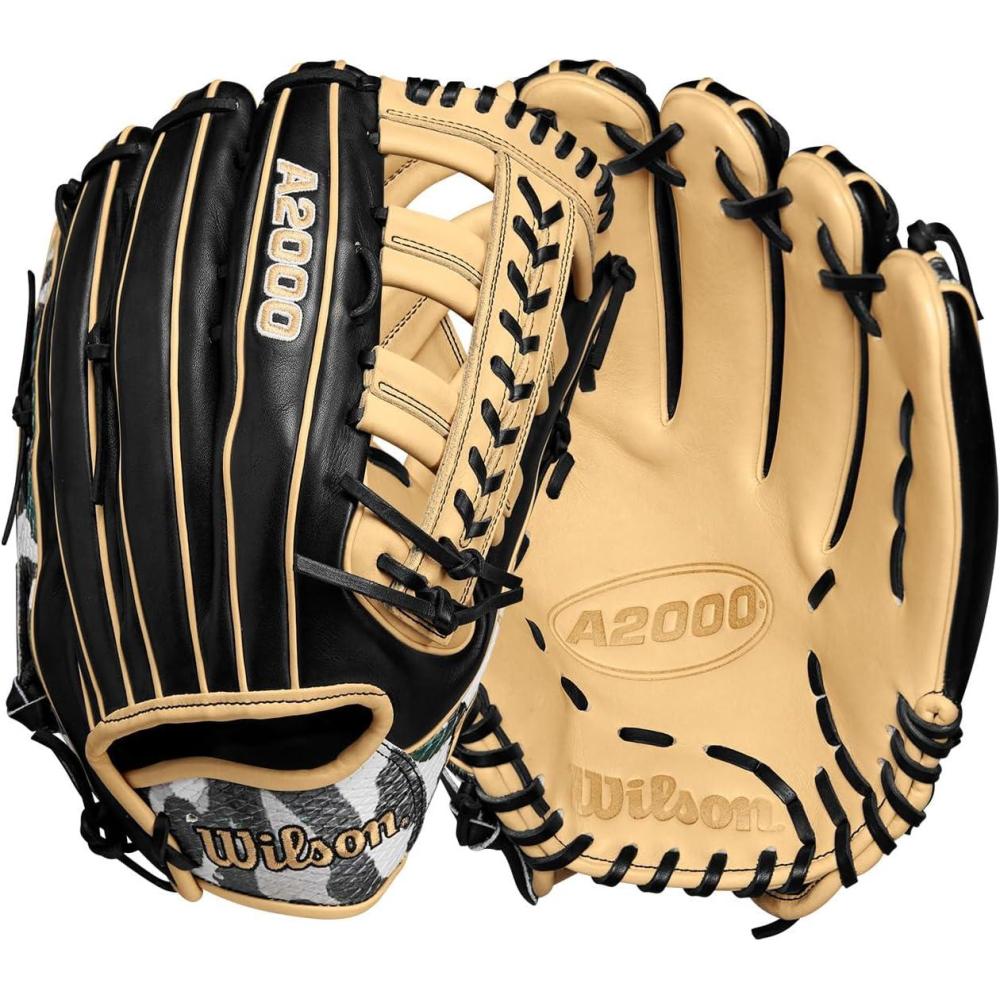 imageWilson Winter 2024 A2000 Baseball GlovesCamo ForestBlackBlonde