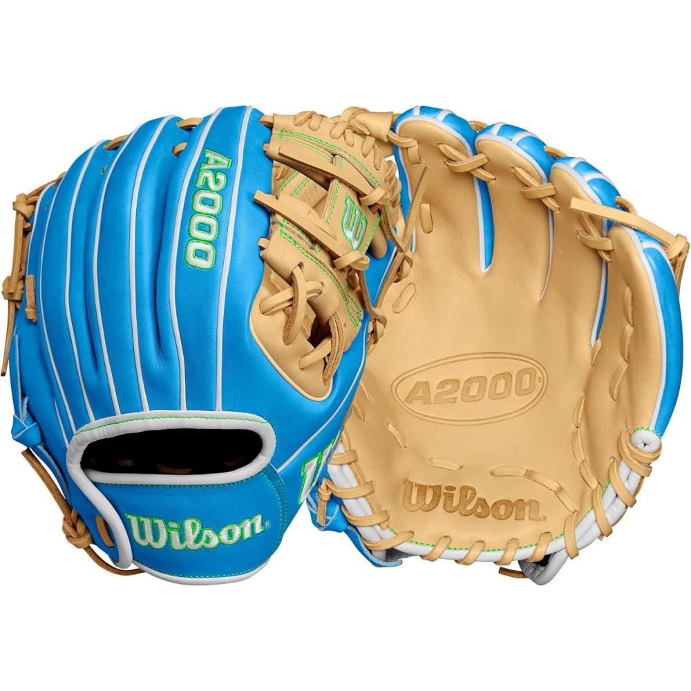 imageWilson Winter 2024 A2000 Baseball GlovesSky BlueBlonde