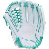 imageWilson 2026 A1000 Infield and Outfield Fastpitch GlovesWhiteSeafoamBlack