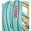 imageWilson Winter 2025 A2000 Baseball GlovesSeafoamBlondePurple