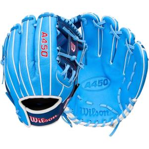 imageWilson 2026 A450 Baseball GlovesCool BlueRoyal BlueWhite