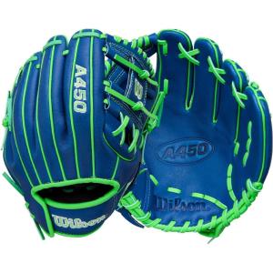 imageWilson 2026 A450 Baseball GlovesRoyalNeon GreenWhite