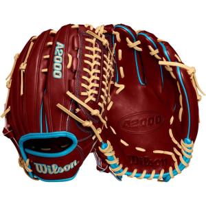 imageWilson Winter 2024 A2000 Baseball GlovesBrickTropical BlueXBlonde