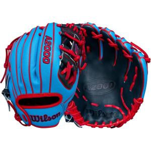 imageWilson Winter 2025 A2000 Baseball GlovesSky BlueNavyRed