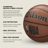 imageWilson NBA Forge Wow IndoorOutdoor Basketball  BlackGrey Size 7295quotBrown