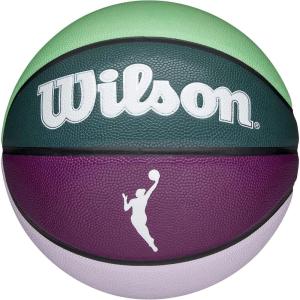 imageWILSON WNBA Heir Series Basketballs  Womens Official Size 6285quotPurpleTurquoise