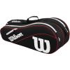 imageWILSON Advantage III Tennis Racket Bag  Holds up to 6 Rackets BlackWhiteRed