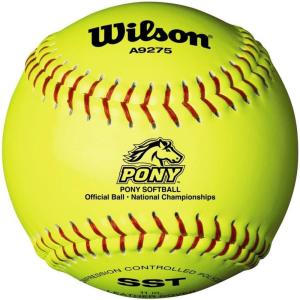 imageWilson A9075 Pony League Softball 12PackOptic Yellow