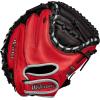 imageWilson A500 32quot Youth Baseball Catchers Mitt  Right Hand Throw BlackRedGrey