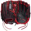 imageWilson 2022 A700 12quot Outfield Baseball Glove  BlackRed Left Hand Throw