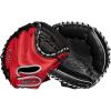 imageWilson A500 32quot Youth Baseball Catchers Mitt  Right Hand Throw BlackRedGrey