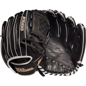 imageWilson 2022 A1000 P12 12quot Fastpitch Pitchers Glove  Left Hand Throw BlackMetallic GoldWhite