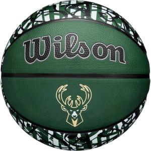 imageWILSON NBA Team Graffiti Basketballs  Size 7295quotMilwaukee Bucks