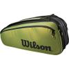 imageWilson Blade V8 Super Tour Tennis Racket Bag  GreenBlack Holds up to 9 Rackets
