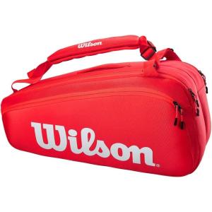 image:imageWILSON Super Tour Tennis Racket Bag  RedWhite Holds up to 9 Rackets