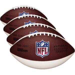 image:imageWilson NFL Mini Autograph Football  Mini BrownWhiteMini Pack of 4