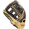 image:imageWilson A2000 Outfield Baseball Gloves  1225 125 and 1275BlackBlonde