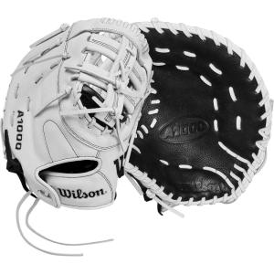 image:imageWILSON 2024 A1000 1620 125 Fastpitch Softball First Base Mitt  BlackWhiteSilverLeft Hand Throw