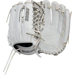 image:imageWILSON 2024 A1000 Outfield Fastpitch Softball Gloves  125WhiteSilverGold