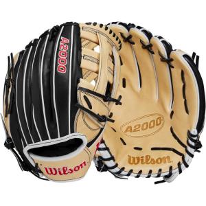 image:imageWilson A2000 Outfield Baseball Gloves  1225 125 and 1275BlackBlondeRed