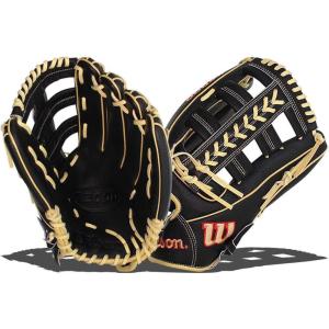 image:imageWilson A2000 Outfield Baseball Gloves  1225 125 and 1275BlackSaddle Tan
