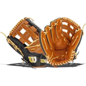 image:imageWilson A2000 Outfield Baseball Gloves  1225 125 and 1275Saddle TanBlack