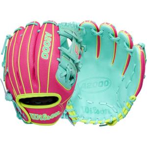image:imageWilson Spring 2026 A2000 Baseball GlovesFlamingo  Seafoam  Optic Yellow